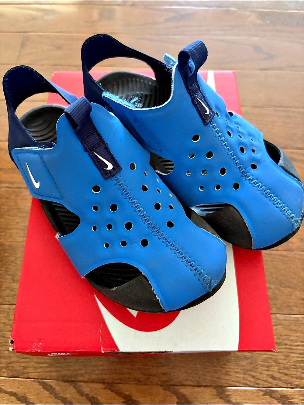 Nike Sunray Protect 2 Kids Blue & Black Sandals US 10C